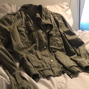 Army style cropped jacket